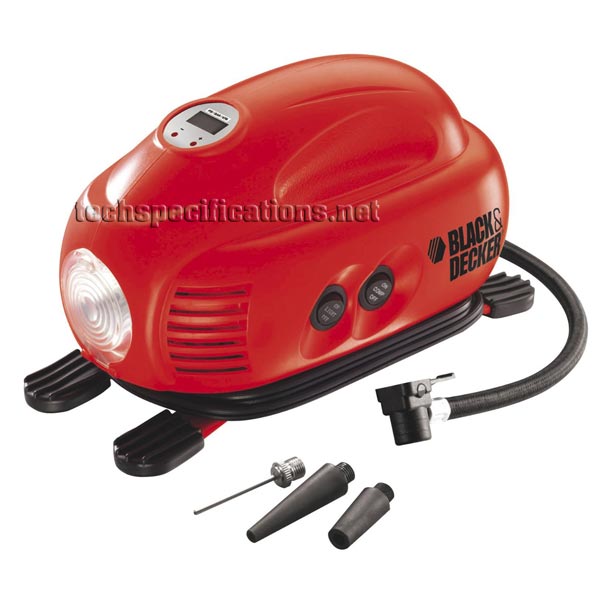 Black & Decker ASI200 Car Pump Tech Specs