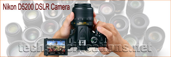 technical specifications of nikon d5200 dslr camera