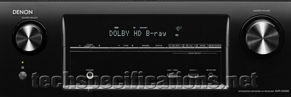 technical specifications of denon avr-x1000 av receiver