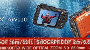 Nikon Coolpix AW110 Digital Camera Tech Specs