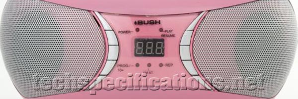 bush boombox anti-shock mp3 cd player tech specs