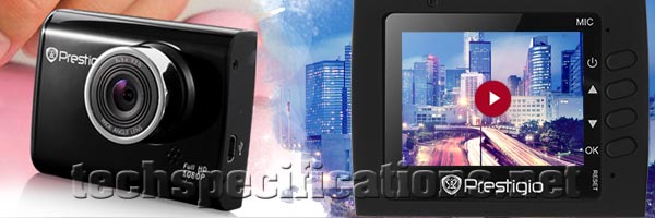 DVR Prestigio RoadRunner 519 Dash Camera Tech Specs