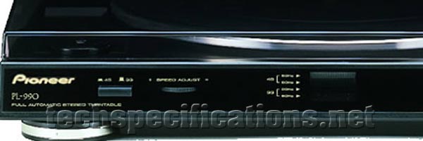 pioneer pl-990 automatic stereo turntable tech specs