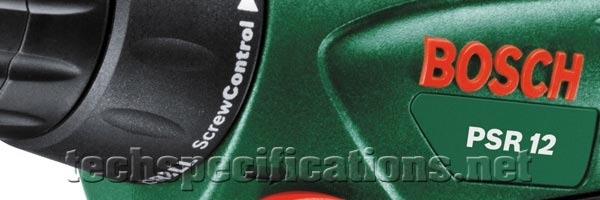 Bosch PSR 12 Screwdriver Tech Specs