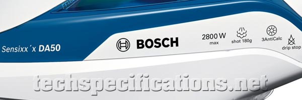 Bosch TDA5028010 Steam Iron Tech Specs
