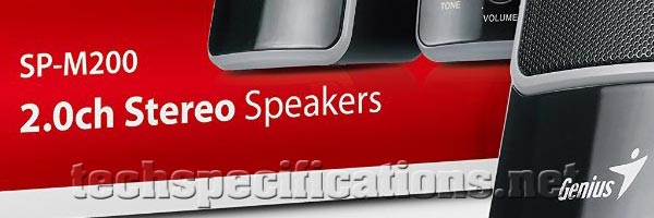 Genius SP-M200 2.0 PC Speakers Tech Specs