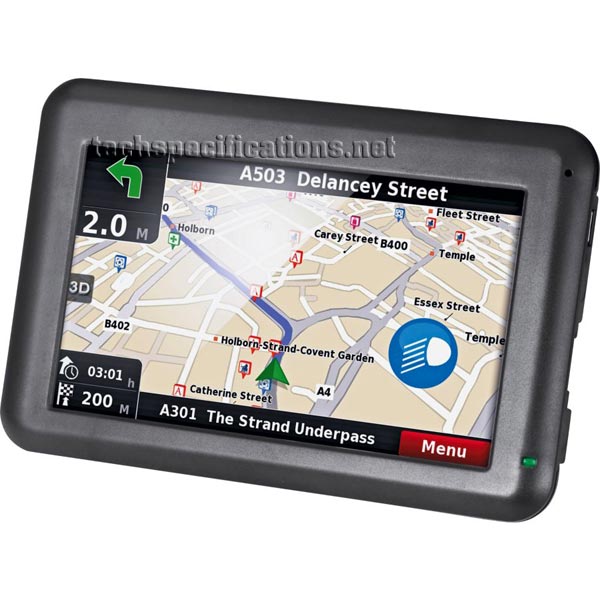 Binatone U435 GPS Navigator Tech Specs