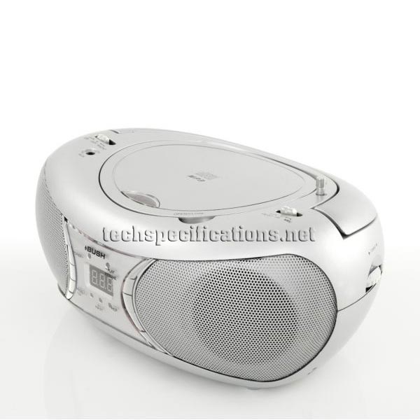 bush cd mp3 boombox anti-shock cd player tech specs