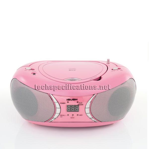 bush cd mp3 boombox anti-shock cd player tech specs