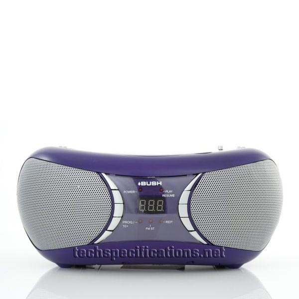 bush cd mp3 boombox anti-shock cd player tech specs