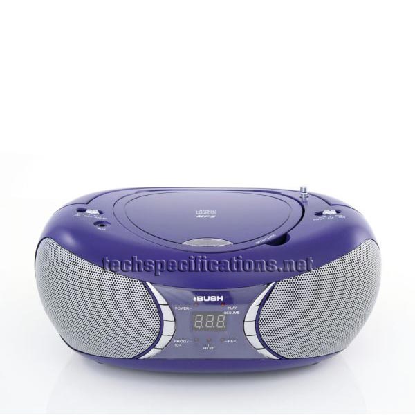 bush cd mp3 boombox anti-shock cd player tech specs