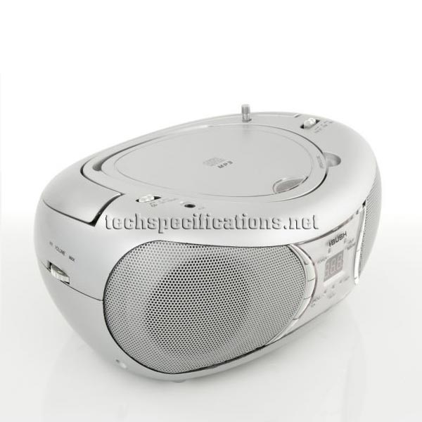 bush cd mp3 boombox anti-shock cd player tech specs