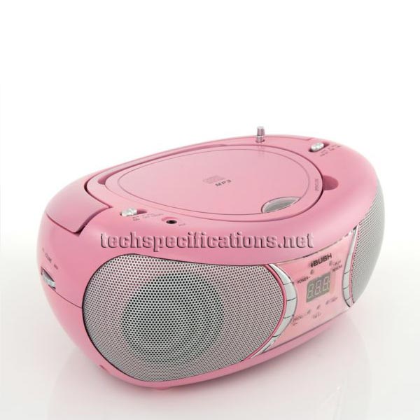 bush cd mp3 boombox anti-shock cd player tech specs