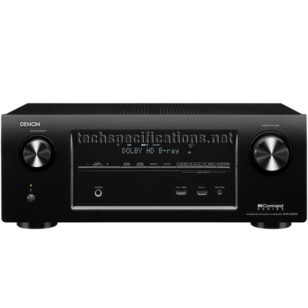 technical specifications of denon avr-x2000 av receiver