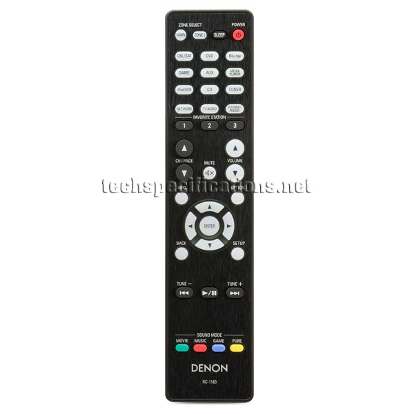 technical specifications of denon avr-x2000 av receiver