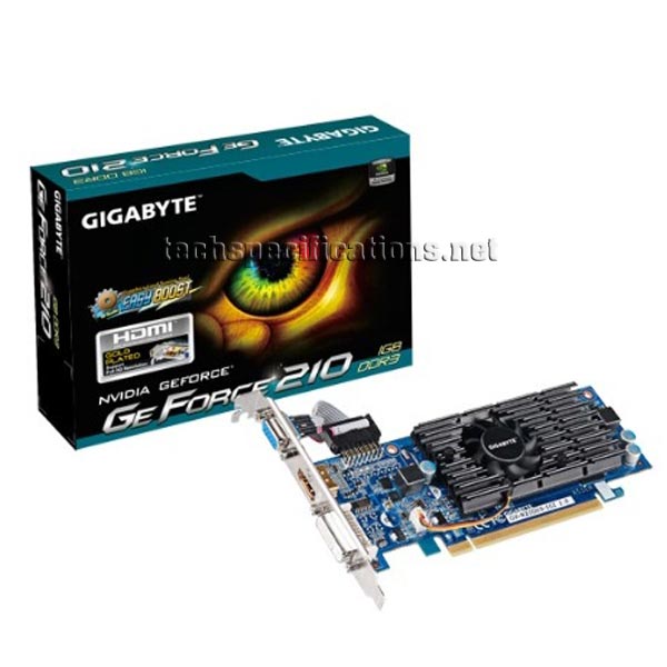 Gigabyte NVIDIA GeForce 210 Graphics Card Tech Specs