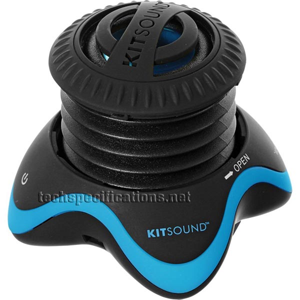 kitsound invader portable speaker tech specs
