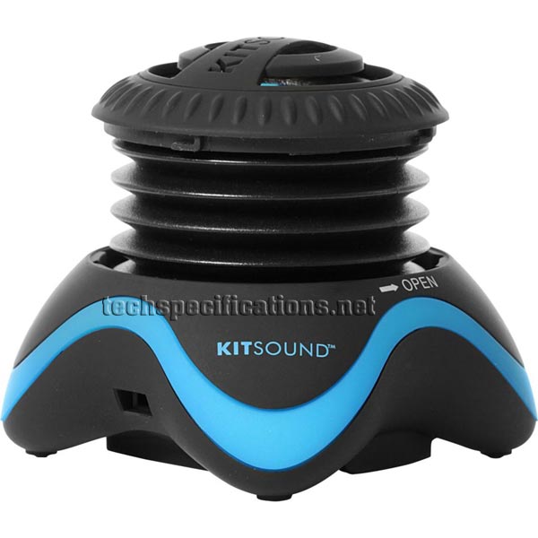 kitsound invader portable speaker tech specs