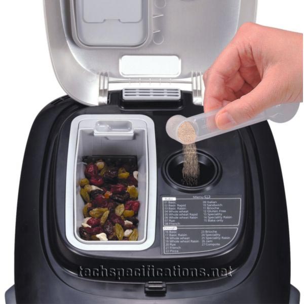 Panasonic SD-ZB2502 Breadmaker Tech Specs
