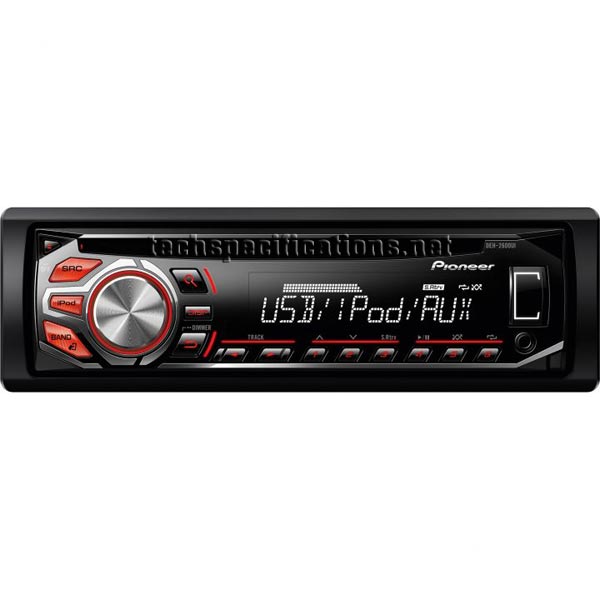 pioneer deh-2600ui cd car radio tech specs