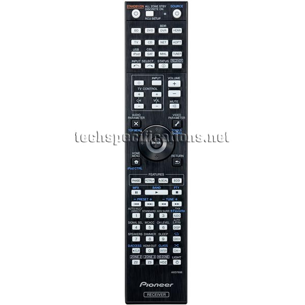 pioneer sc-lx77-k av receiver tech specs