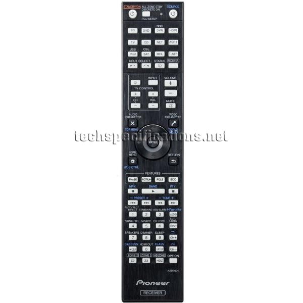 Pioneer VSX1123K AV Receiver Tech Specs