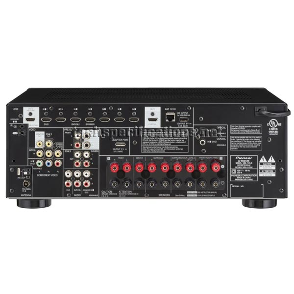 pioneer vsx-1123-k av receiver tech specs