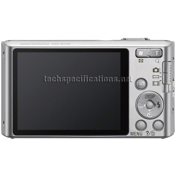 technical specifications sony dsc-w730 digital camera