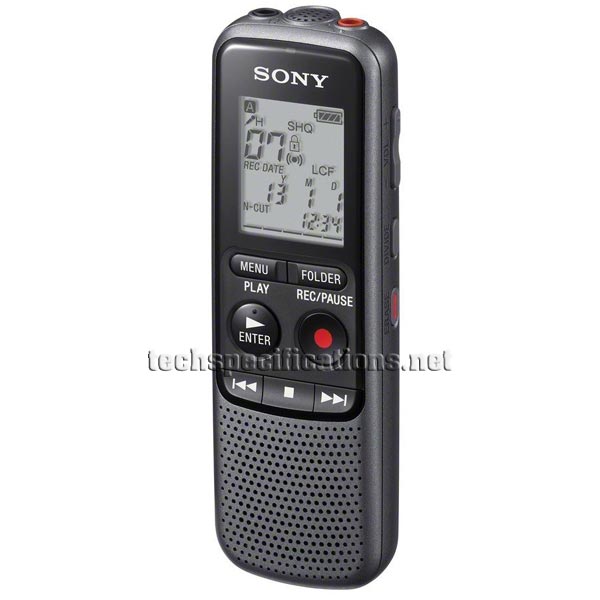 Sony ICDPX240 Voice Recorder Tech Specs