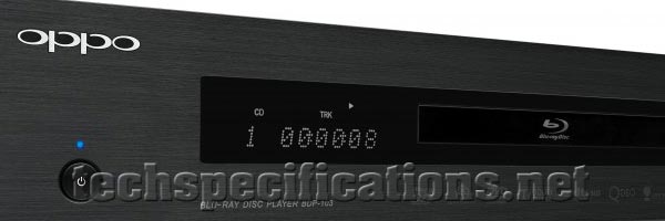 Oppo BDP-103EU Blu-ray Player - Technical Specifications